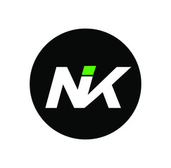 NIK letters company name initial letters monogram. NIK letters vector icon. - obrazy, fototapety, plakaty