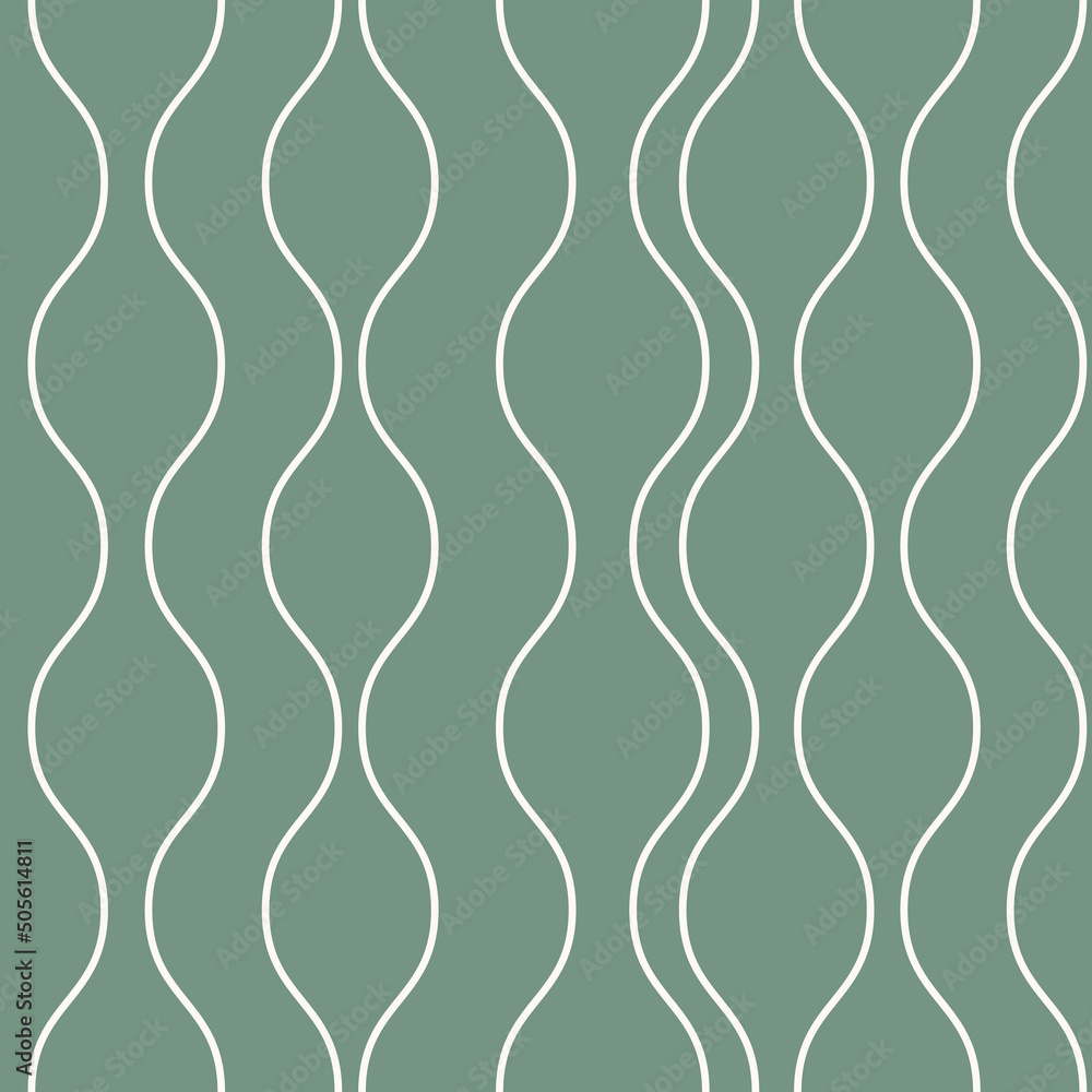 Poster Green stripe pattern, seamless vector repeat