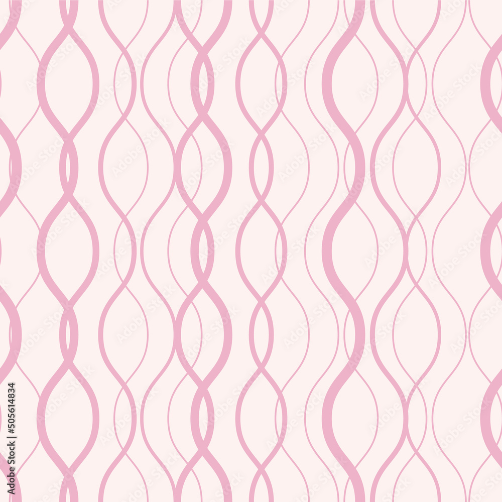 Aufkleber Pink vector pattern with vertical lines, seamless pastel repeat