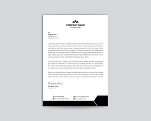 Real Estate Letterhead Design template. Multipurpose Professional corporate modern letterhead design with Yellow, Blue, Green, Red and Black business style print ready for your corporate building