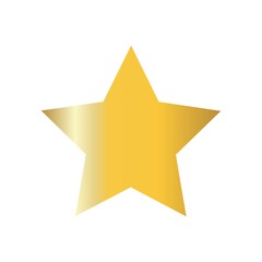 Obraz premium Gold star icon vector design on white background
