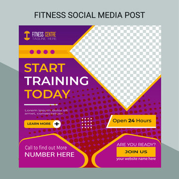 Fitness Social Media Post Template 