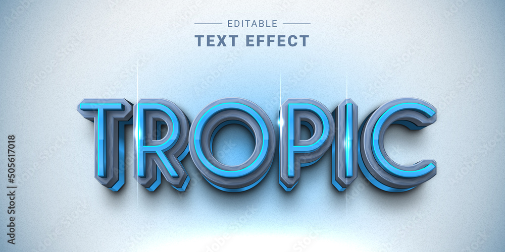 Poster editable 3d text effect generator. graphic style mockup