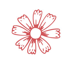 flower illustration isolated on white background