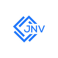 Obraz premium JNV technology letter logo design on white background. JNV creative initials technology letter logo concept. JNV technology letter design.