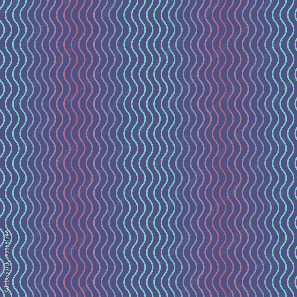 Poster Geometric gradient vector pattern, blue and pink design with vertical lines
