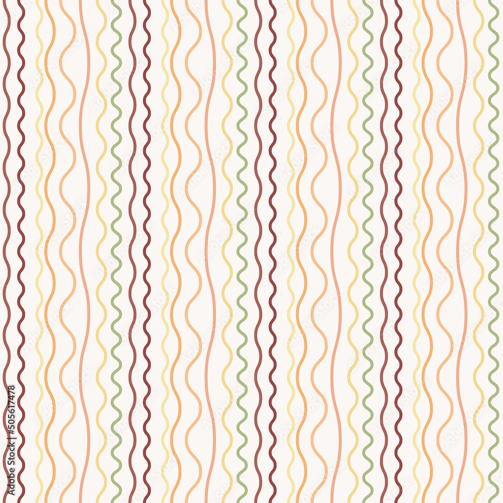 Poster Retro vector repeat pattern with vertical stripes