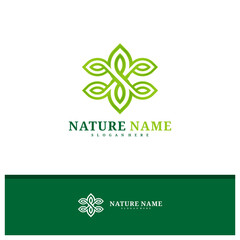 Nature logo design vector, Creative Leaf logo concepts template illustration.