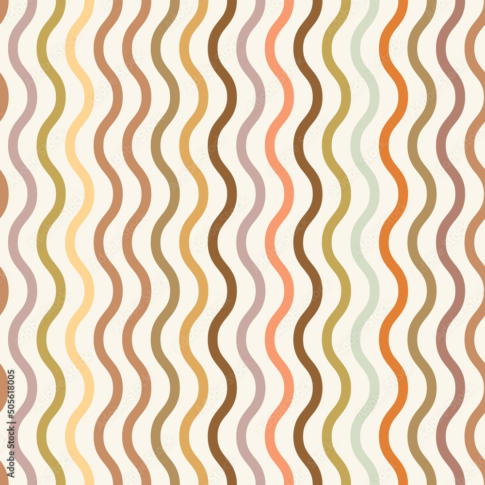 Aufkleber Retro vector repeat pattern, brown seamless repeat