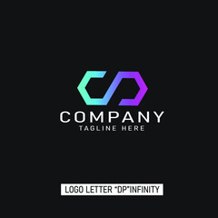 DP letter ,Infinity logo vector ,Unlimited logo ,modern design logo vector