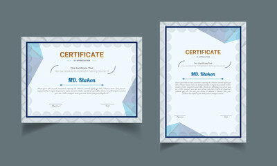 Creative Certificate Of Appreciation Award Template