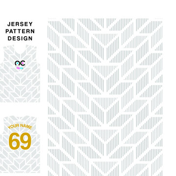Abstract Concept Vector Jersey Pattern Template For Printing Or Sublimation Sports Uniforms Football, Volleyball, Basketball, E-sports, Cycling And Fishing. Pattern Jersey Printing.