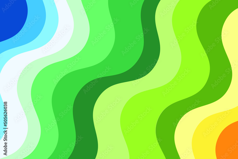 Aufkleber colorful abstract wavy curve striped line summer colors pattern background vector. presentation bann