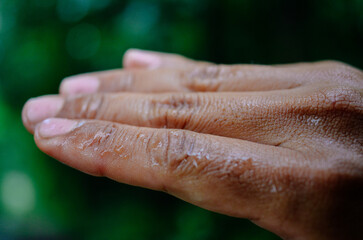 human hand close up