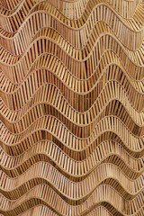 nature background of brown handicraft weave texture bamboo surface
