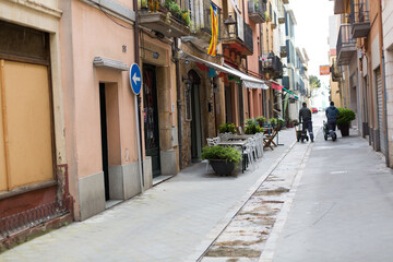Fototapeta na wymiar Town of Sant Feliu de Guixols, on the Costa Brava in the north of Catalonia, Spain.