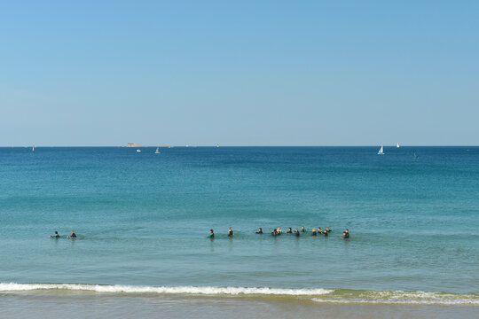 Plage du Sillon &agrave; Saint-Malo - longe c&ocirc;te