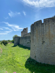 Fototapeta na wymiar Forteresse de la cité médiéval de Carcassonne, Occitanie