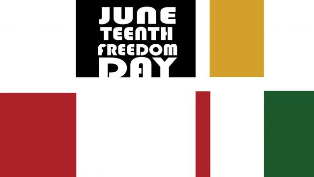 Juneteenth Freedom Day animated lower third design in 4K 60fps.