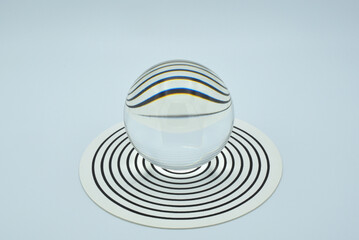 boule de verre sur cercles