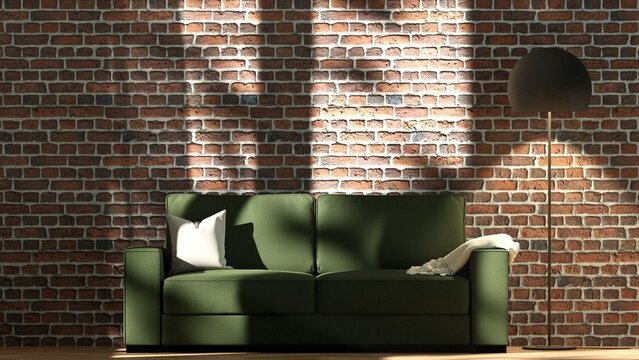 interior living room 3D render