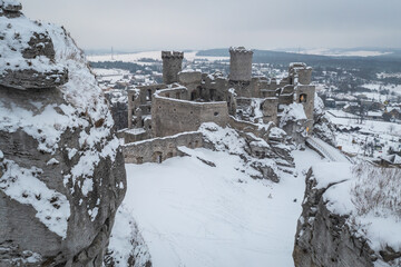 Ruins of Ogrodzieniec Castle in Podzamcze village, Silesia region of Poland