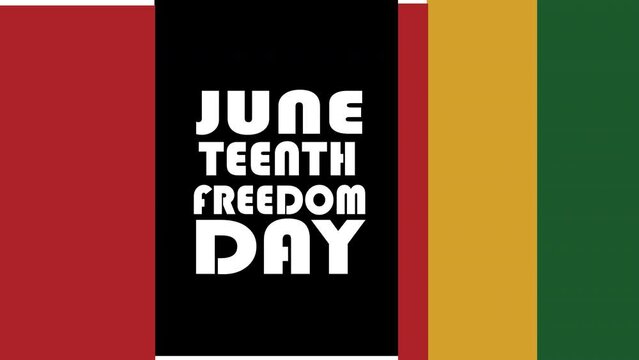 Juneteenth Freedom Day animated lower third design in 4K 60fps.