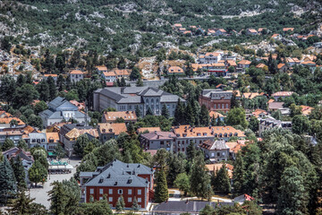 Panoramic view of Cetinje, Montenegro