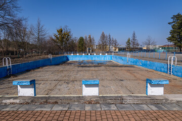 Closed swimming pool in Nowa Deba, Subcarpathian region of Poland