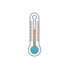 Thermometer icon logo design illustration template