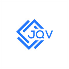 Fototapeta premium JQV technology letter logo design on white background. JQV creative initials technology letter logo concept. JQV technology letter design. 