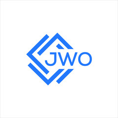 JWO technology letter logo design on white  background. JWO creative initials technology letter logo concept. JWO technology letter design.
