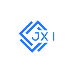 Obraz premium JXI technology letter logo design on white background. JXI creative initials technology letter logo concept. JXI technology letter design. 