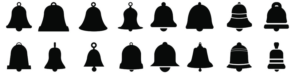 Bell icon vector set. Notification illustration sign collection. alarm symbol. buzzer logo.