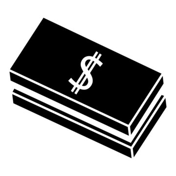 Dollar bills pictogram vector illustration.