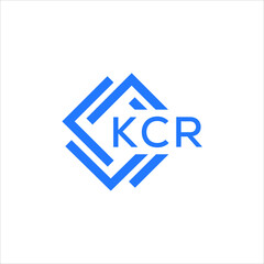 KCR technology letter logo design on white  background. KCR creative initials technology letter logo concept. KCR technology letter design.