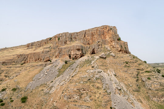 The caves  on Mount Arbel located on the coast of Lake Kinneret - the Sea of Galilee, near the city of Tiberias, in northern Israel