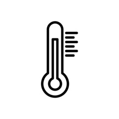 thermometer new icon simple vector