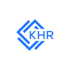 KHR technology letter logo design on white  background. KHR creative initials technology letter logo concept. KHR technology letter design.
