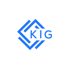 KIG technology letter logo design on white  background. KIG creative initials technology letter logo concept. KIG technology letter design.
