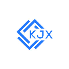KJX technology letter logo design on white  background. KJX creative initials technology letter logo concept. KJX technology letter design.
