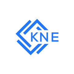 Obraz premium KNE technology letter logo design on white background. KNE creative initials technology letter logo concept. KNE technology letter design.