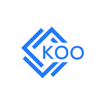 KOO technology letter logo design on white  background. KOO creative initials technology letter logo concept. KOO technology letter design.