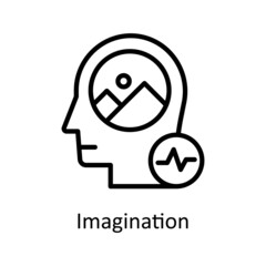 Imagination vector outline Icon Design illustration. Human Mentality Symbol on White background EPS 10 File