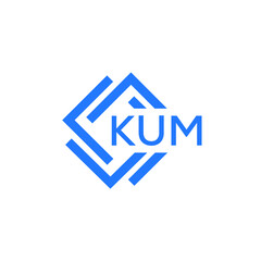 KUM technology letter logo design on white  background. KUM creative initials technology letter logo concept. KUM technology letter design.
