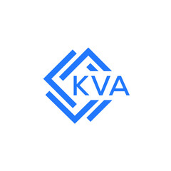 KVA technology letter logo design on white  background. KVA creative initials technology letter logo concept. KVA technology letter design.

