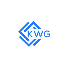KWG technology letter logo design on white  background. KWG creative initials technology letter logo concept. KWG technology letter design.

