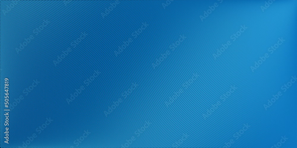 Poster blue moving, wavy curved transparent lines on blue gradient background - abstract geometric striped 