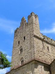 Fototapeta na wymiar Tour de la cité médiéval de Carcassonne, Occitanie