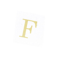 letter f magazine cut out font, ransom letter, isolated collage elements for text alphabet. hand...